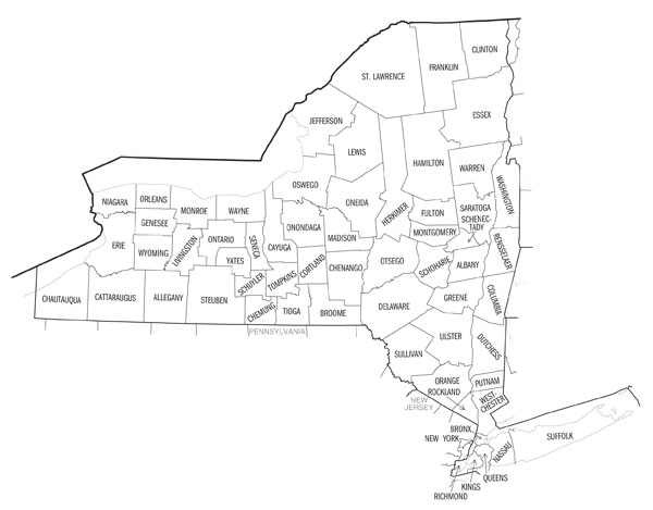 map of NY